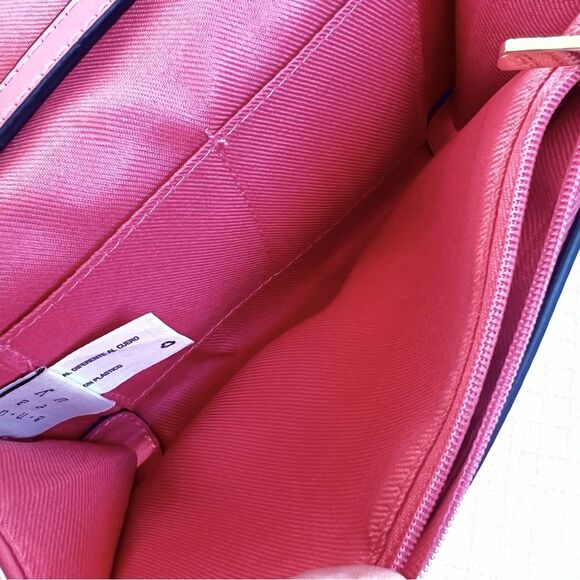 A New Day Petal Pink Vegan Gold Tone Adjustable Strap Crossbody Purse Bag - Picture 9 of 14